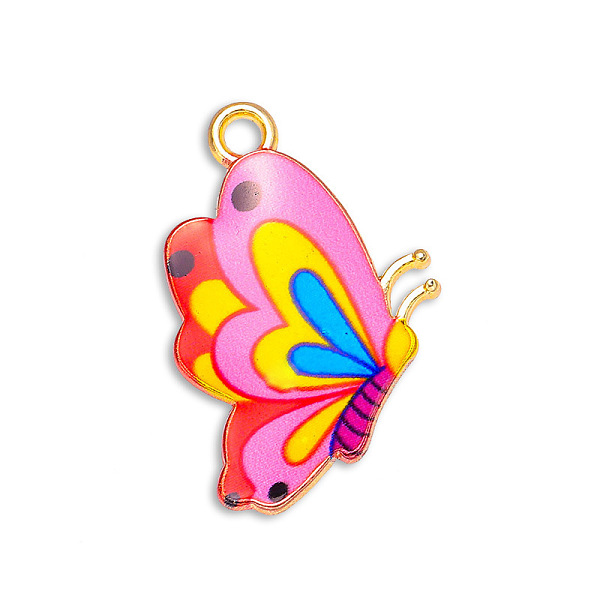 

PandaHall Alloy Pendants, with Enamel, Golden, Butterfly, Pearl Pink, 24x16mm Alloy+Enamel Butterfly