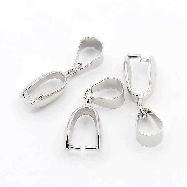 

PandaHall Grade AA Brass Ice Pick Pinch Bails for Pendant Making, Cadmium Free & Nickel Free & Lead Free, Platinum, 11.5x5x3.5~3.8mm, Hole...