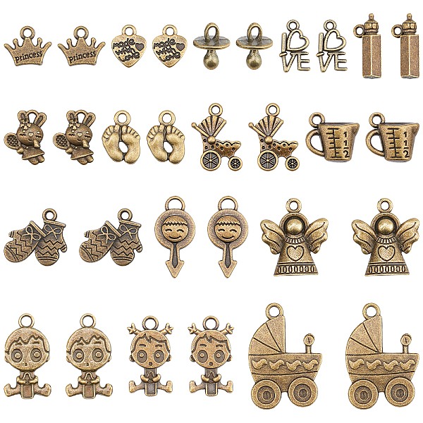 

PandaHall 90 Pcs 15 Styles Tibetan Style Alloy Pendants, Metal Charm Pendants Jewelry Crafting Supplies for DIY Necklace Bracelet Arts...