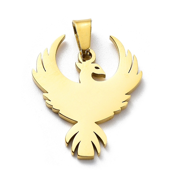 

PandaHall 304 Stainless Steel Pendants, Eagle Charm, Golden, 22x18x1.4mm, Hole: 5.5x3mm 304 Stainless Steel Eagle
