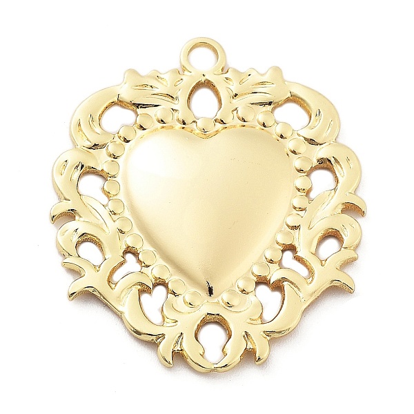 

PandaHall Brass Pendants, Heart, Real 14K Gold Filled, 31.5x27x2.5mm, Hole: 2.5mm Brass Heart