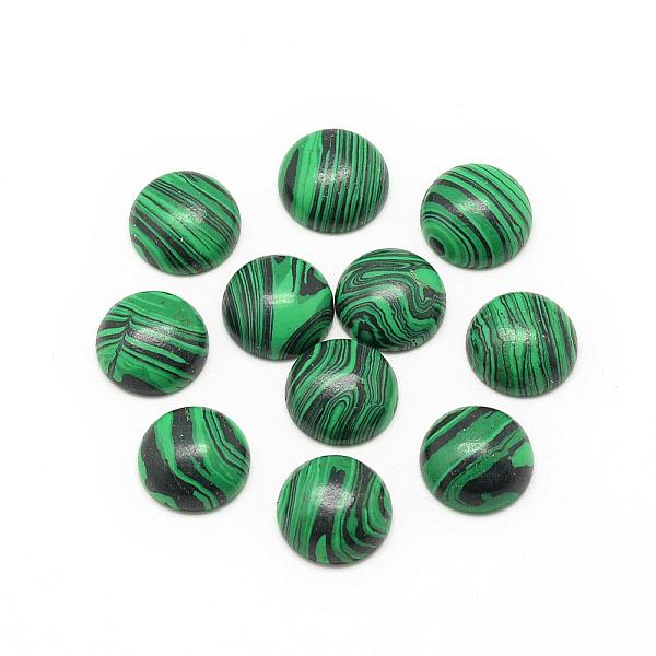 

PandaHall Synthetic Malachite Cabochons, Dyed, Half Round/Dome, 8x4mm Malachite Half Round