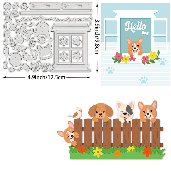 

PandaHall BENECREAT Dog Metal Cutting Dies Stencil Template Carbon Steel Puppy Embossing Tool Die Cut(12.5x9.8cm/4.92x3.86inch) for Card...