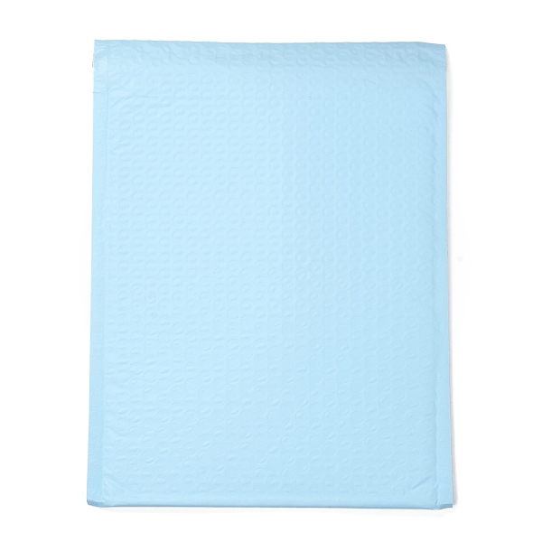

PandaHall Matte Film Package Bags, Bubble Mailer, Padded Envelopes, Rectangle, Light Blue, 31.2x23.8x0.2cm Plastic None