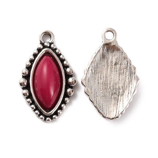

PandaHall Zinc Alloy Pendants, with Resin, Horse Eye, Cerise, 23.5x14.5x5.5mm, Hole: 1.8mm Alloy Horse Eye Red