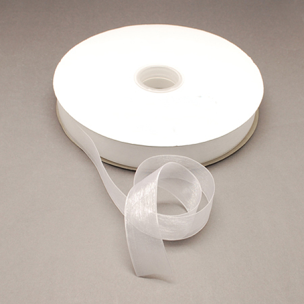 

PandaHall Nylon Organza Ribbon, White, 3/4 inch(19~20mm), 200yards/roll(182.88m/roll) Nylon None White