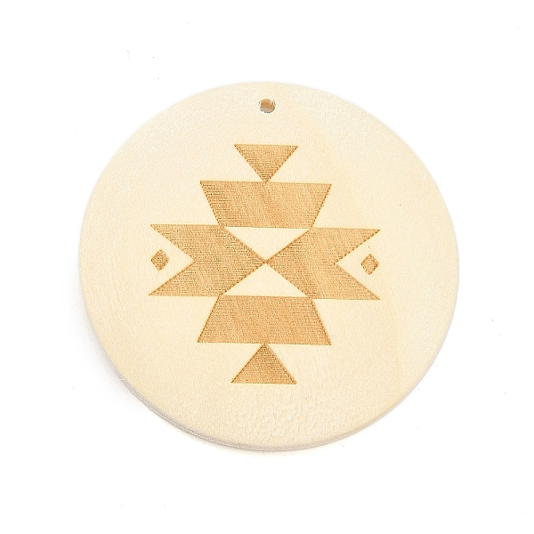 

PandaHall Wood Pendants, Round, Blanched Almond, 40.5x5mm, Hole: 1.6mm Wood Round