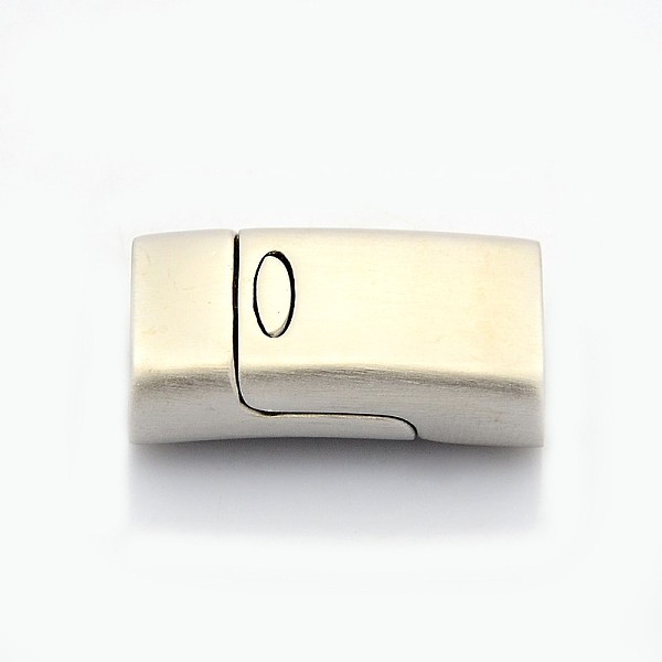 

PandaHall Rectangle 304 Stainless Steel Matte Magnetic Necklace Clasps, with Glue-in Ends, Stainless Steel Color, 28x15.5x8.5mm, Hole...