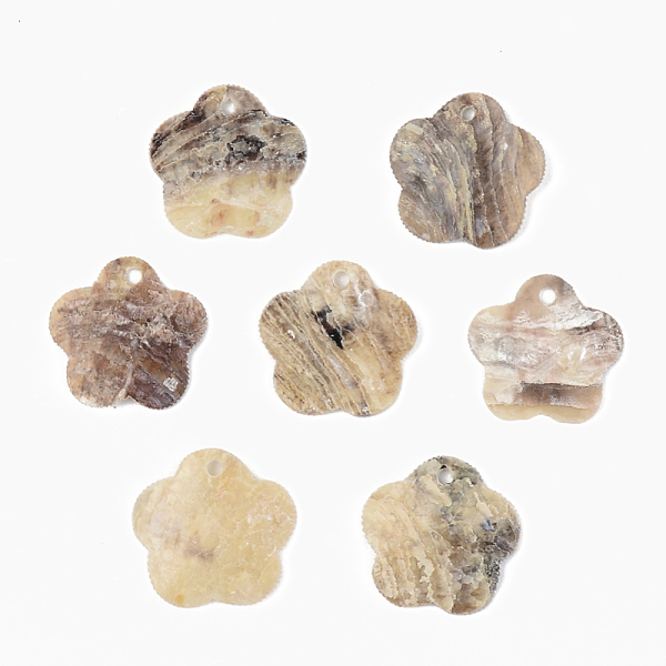 

PandaHall Natural Akoya Shell Pendants, Mother of Pearl Shell Pendants, Flower, Camel, 15x15.5x1mm, Hole: 1.2mm Akoya Shell Flower Brown