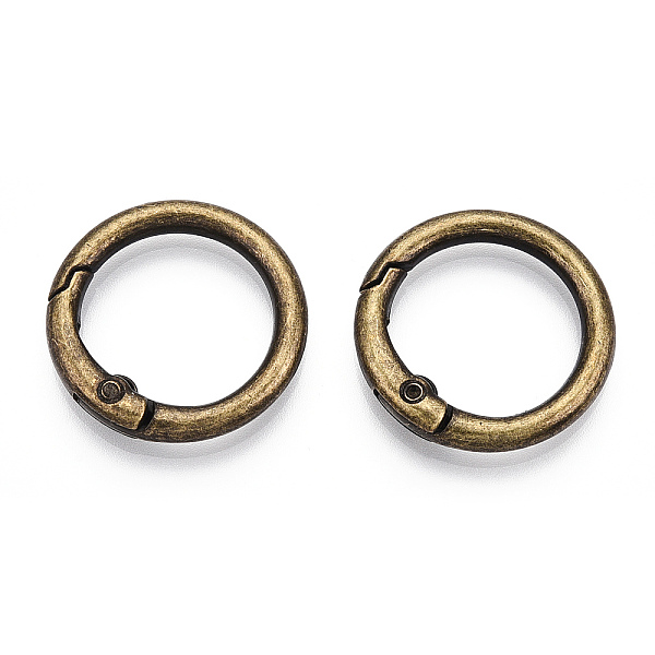 

PandaHall Alloy Spring Gate Rings, Cadmium Free & Lead Free, Antique Bronze, 6 Gauge, 26x4mm Alloy