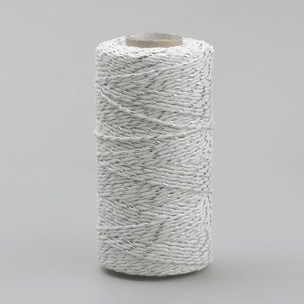 

PandaHall Macrame Cotton Cord, Twisted Cotton Rope, for Wall Hanging, Crafts, Gift Wrapping, White, 1.5~2mm, about 50yards/roll(150...