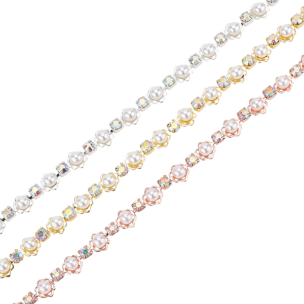 

PandaHall WADORN 3 Colors Color Rhinestones Cup Chains, 6 Yards Rhinestones Chain Sew On Rhinestones Cup Chain for Sewing Crafts Jewelry...