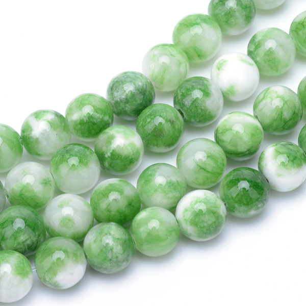 

PandaHall Natural Dyed Persian Jade Gemstone Bead Strands, Round, Lime Green, 6mm, Hole: 1mm, about 66pcs/strand, 15.7 inch Persian Jade...