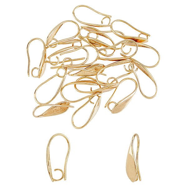 

PandaHall SUPERFINDINGS 20Pcs Brass Earring Hooks 18mm Gold Plated French Earring Hooks Leverback Ear Wires with Loop Dangle Earrings...
