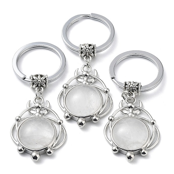 

PandaHall Natural Quartz Crystal Keychain, with Plating Brass Pendant and Iron Rings, Lead Free & Cadmium Free, 6.6cm Quartz Crystal Others