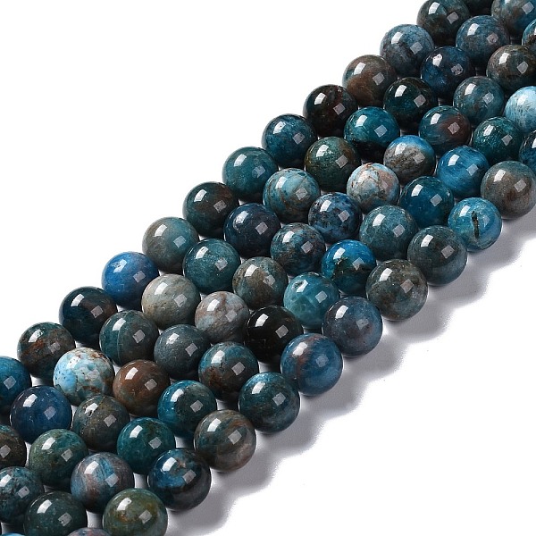 

PandaHall Natural Apatite Beads Strands, Round, 10mm, Hole: 1mm, about 38~40pcs/strand, 15.35''(39cm) Apatite Round
