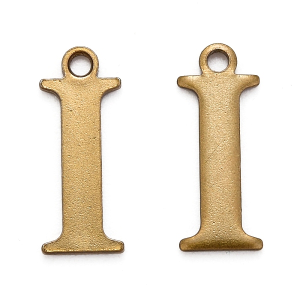 

PandaHall 304 Stainless Steel Alphabet Charms, Antique Bronze, Letter.I, 12.5x4.5x1mm, Hole: 1mm 304 Stainless Steel Letter I