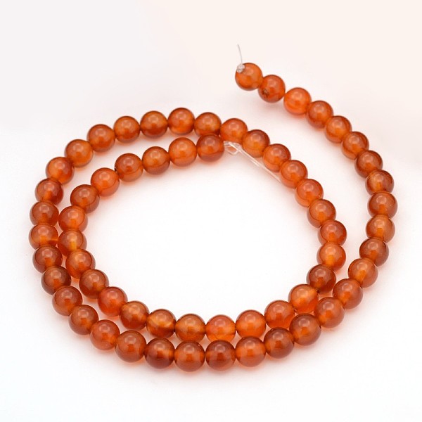 

PandaHall Gemstone Beads Strands, Natural Carnelian, Dyed, Round, 4mm, Hole: 0.8mm, about 94pcs/strand, 15~16 inch Carnelian Round