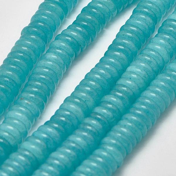 

PandaHall Natural White Jade Heishi Beads Strands, Disc/Flat Round, Dyed, Dark Cyan, 6x2mm, Hole: 1mm, about 155pcs/strand, 14.96 inch White...