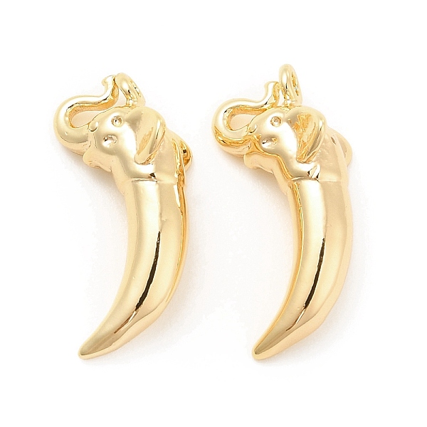 

PandaHall Brass Pendants, Elephant Charm, Real 18K Gold Plated, 19x7.5x8.5mm, Hole: 1.4mm Brass Elephant