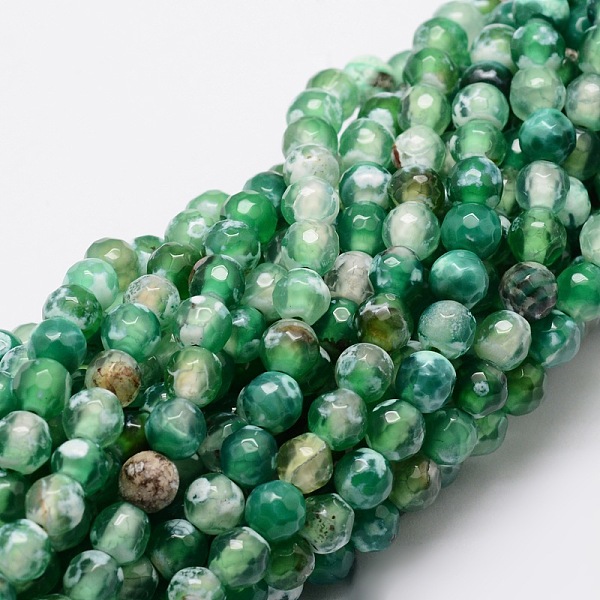 

PandaHall Faceted Natural Agate Round Beads Strands, Dyed, Sea Green, 6mm, Hole: 1mm, about 64pcs/strand, 14.7 inch Natural Agate Round...
