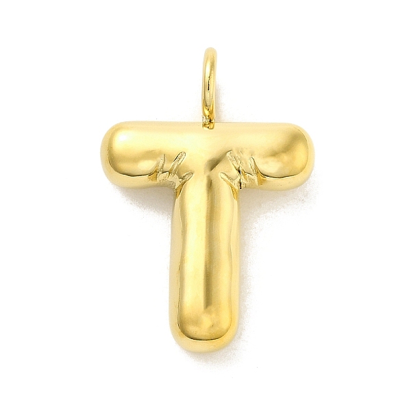 

PandaHall 304 Stainless Steel Pendants, Real 14K Gold Plated, Balloon Letter Charms, Bubble Puff Initial Charms, Letter T, 24x16x5mm, Hole...