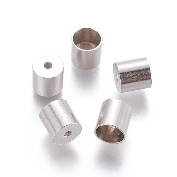 

PandaHall 202 Stainless Steel Cord Ends, End Caps, Column, Stainless Steel Color, 7x7mm, Hole: 1.6mm, Inner Diameter: 6mm 202 Stainless...