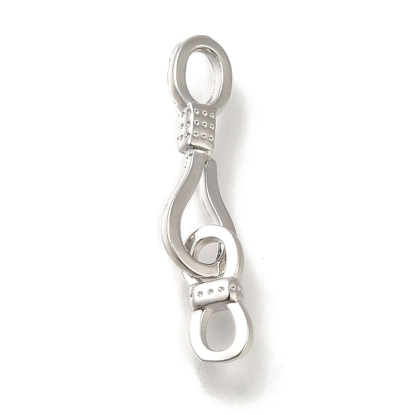 

PandaHall Brass Fold Over Clasps, Platinum, 27mm Brass Others