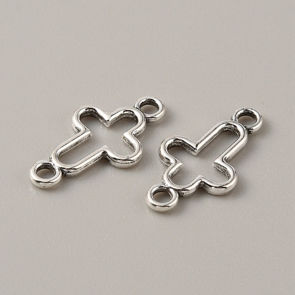 

PandaHall Tibetan Style Alloy Connector Charms, Cross, Religion, Antique Silver, 20x10.5x1.5mm, Hole: 2mm Alloy Cross
