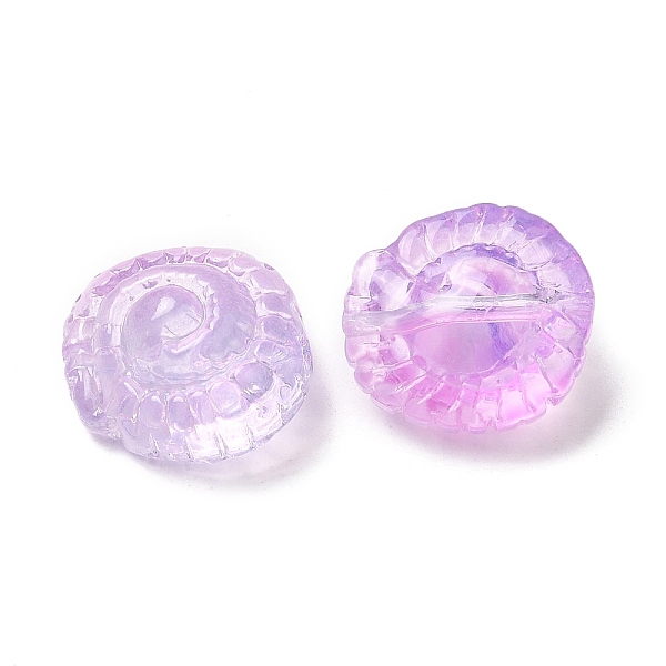 

PandaHall Transparent Glass Beads, Conch, Pearl Pink, 13x14x9mm, Hole: 1mm Glass Shell Shape