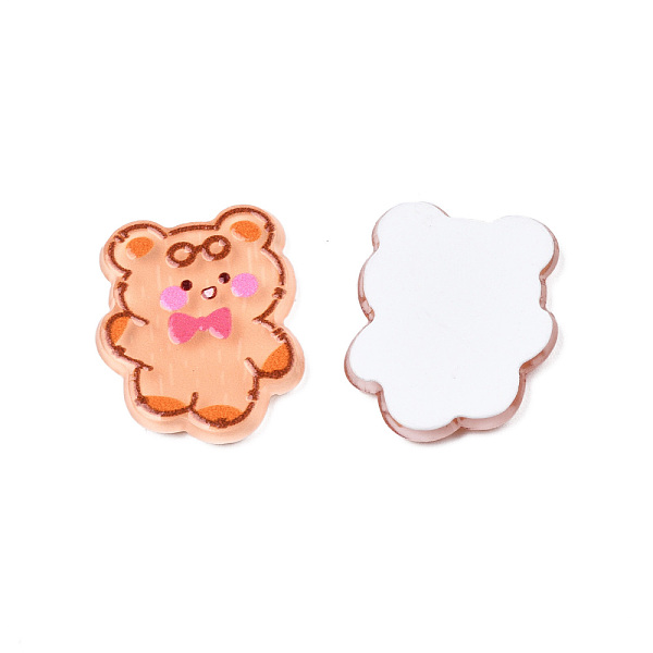 

PandaHall Printed Acrylic Cabochons, Cat, PeachPuff, 22x17.5x2.5mm Acrylic Cat Shape Brown