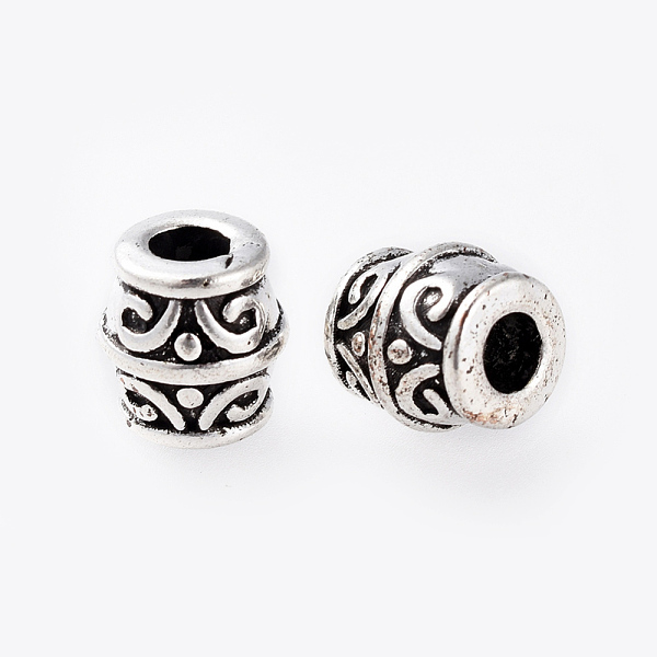 

PandaHall Tibetan Style Alloy Beads, Lead Free & Cadmium Free, Barrel, Antique Silver, about 8mm wide, 8mm thick, hole: 3mm Alloy Barrel
