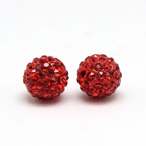 

PandaHall Polymer Clay Rhinestone Beads, Pave Disco Ball Beads, Grade A, Round, PP9, Light Siam, PP9(1.5~1.6mm), 6mm, Hole: 1.2mm Polymer..., Red