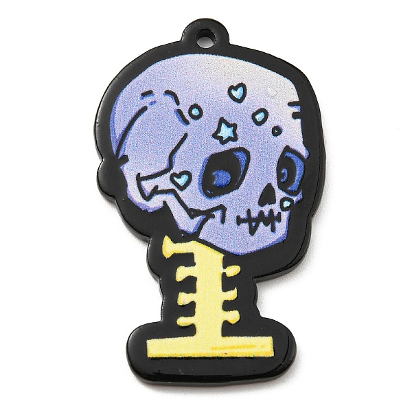

PandaHall Acrylic Pendants, Skulls Theme, Skull, 4.4x2.7x0.25cm, Hole: 2mm Acrylic Skull