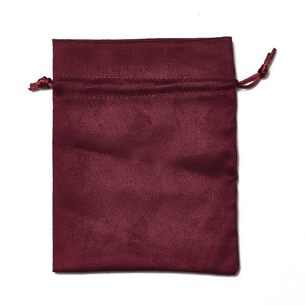

PandaHall Velvet Cloth Drawstring Bags, Jewelry Bags, Christmas Party Wedding Candy Gift Bags, Rectangle, Dark Red, 16x12cm Velvet None