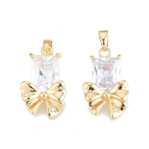 

PandaHall Brass Pave Clear Cubic Zirconia Pendants, Nickel Free, Bowknot, Real 18K Gold Plated, 20x13x6.5mm, Hole: 2mm Brass+Cubic Zirconia...