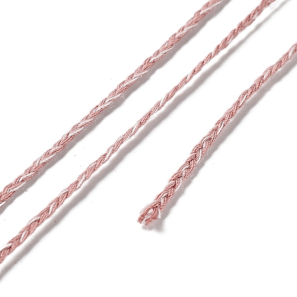 

PandaHall 20M Polycotton Braided Cord, Flat, for DIY Jewelry Making, Pale Violet Red, 2x0.7mm, about 21.87 Yards(20m)/Roll Polycotton