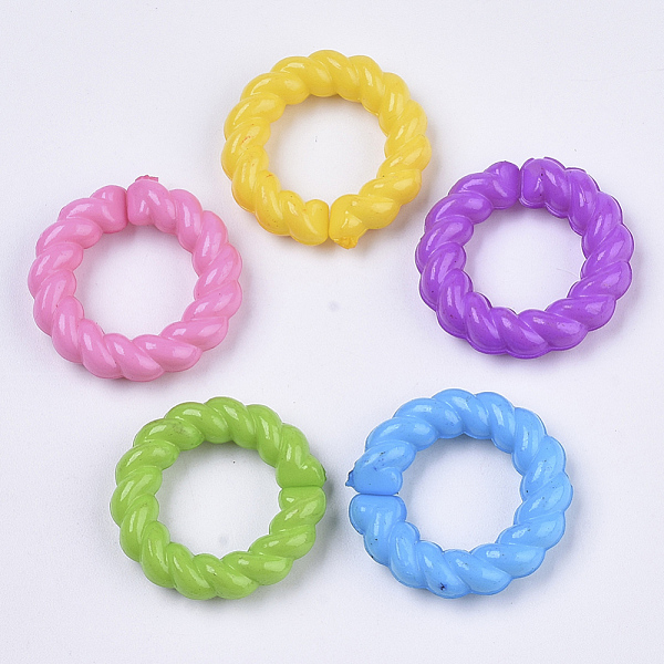 

PandaHall Opaque Acrylic Linking Rings, Round Ring, Mixed Color, 21x5mm, Inner Dameter: 12mm, about 580pcs/500g Acrylic Ring Multicolor