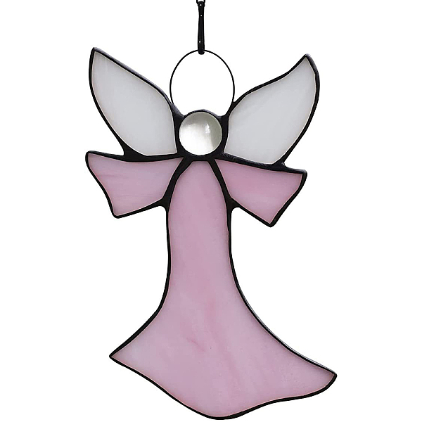 

PandaHall Angel Stained Acrylic Window Planel with Chain, for Suncatchers Window Home Hanging Ornaments, Thistle, 160x109mm Acrylic Angel &..., Purple