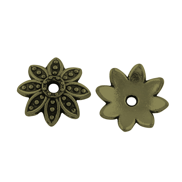 

PandaHall Tibetan Style Alloy Bead Caps, Cadmium Free & Lead Free, Antique Bronze, 9x2mm, Hole: 1.5mm, about 3125pcs/1000g Alloy