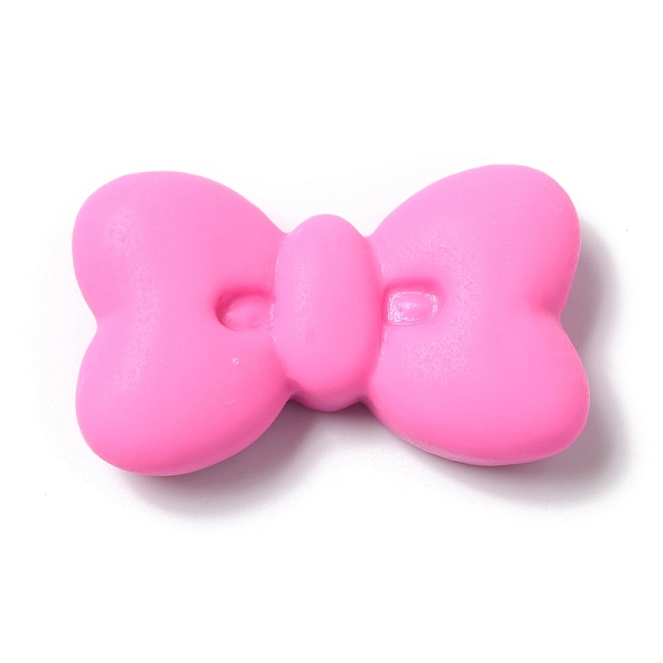 

PandaHall Opaque Resin Cabochons, Bowknot, Flamingo, 20x33.5x8.5mm Resin Bowknot Pink