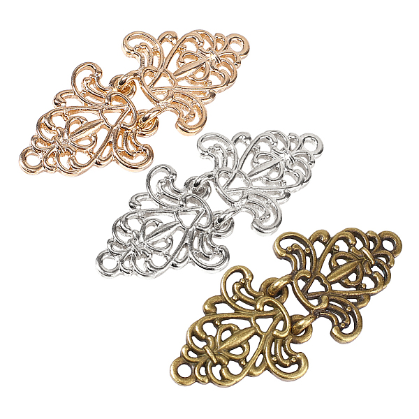 

PandaHall Olycraft Alloy Interlocking Clasps, Hook Clasps, Mixed Color, 63x28mm, 6sets/box Alloy