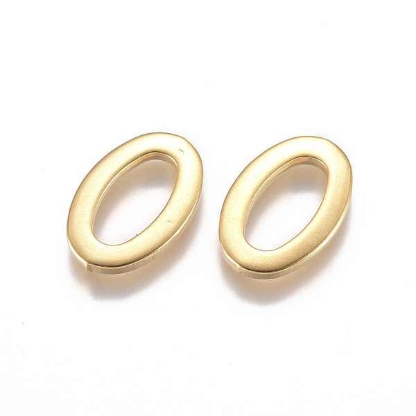 

PandaHall 304 Stainless Steel Linking Rings, Oval, Golden, 15x10x1.5mm, Inner Diameter: 10x5mm 304 Stainless Steel Oval
