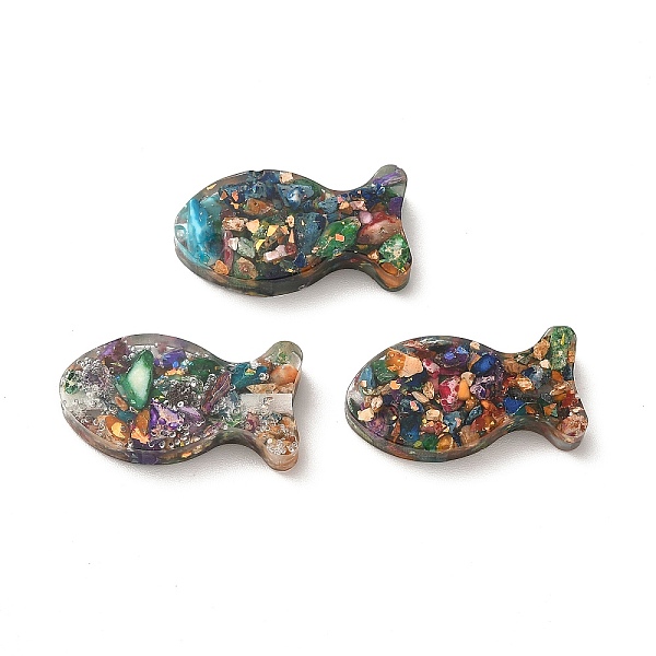 

PandaHall Natural Imperial Jasper Dyed Beads, with Transparent Resin, Fish, 26x13x6.5mm, Hole: 1.4mm Imperial Jasper Fish