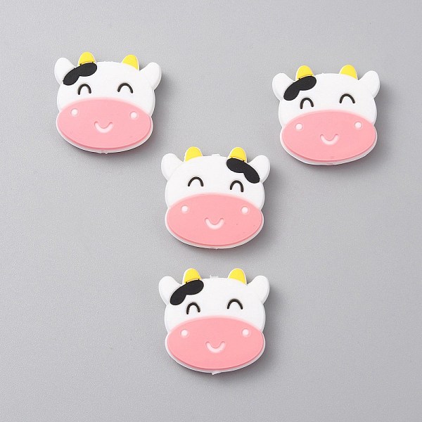 

PandaHall Cow Head Food Grade Silicone Beads, Chewing Beads For Teethers, DIY Nursing Necklaces Making, Pink, 29x30.5x7mm, Hole: 2mm...