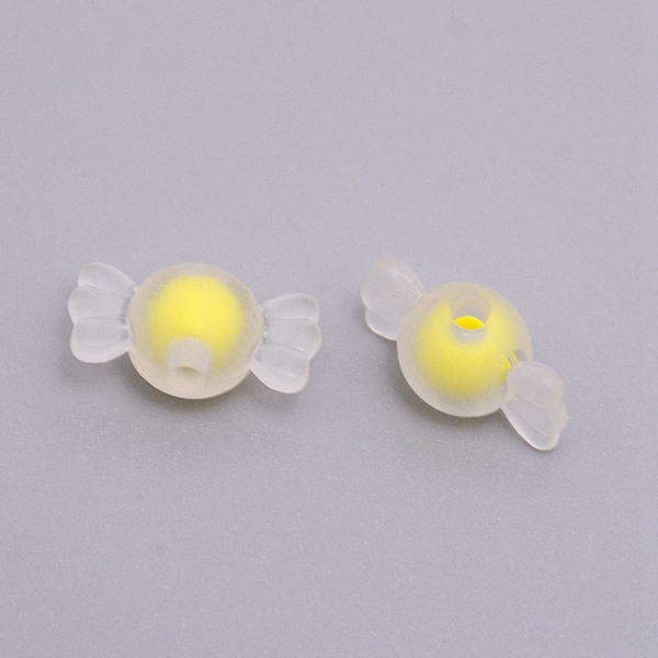 

PandaHall Transparent Clear Acrylic Beads, Frosted, DIY Accessories, Bead in Bead, Candy, Yellow, 8.5x16.5x8.5mm, Hole: 2mm Acrylic Candy...