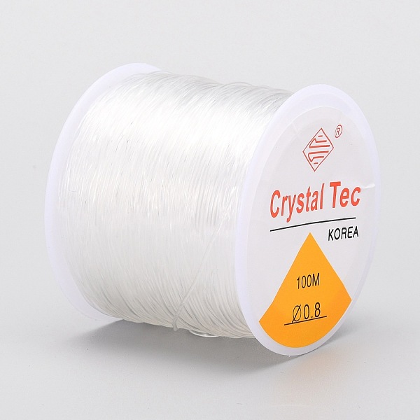 

PandaHall Round Crystal Elastic Stretch Thread, for Bracelets Gemstone Jewelry Making Beading Craft, White, 0.6mm, about 92.9 yards...