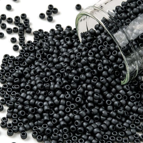 

PandaHall TOHO Round Seed Beads, Japanese Seed Beads, (611) Matte Color Opaque Gray, 11/0, 2.2mm, Hole: 0.8mm, about 1110pcs/10g Glass Gray