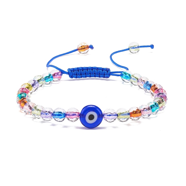 

PandaHall Acrylic Evil Eye & Round Lampwork Braided Bead Bracelet for Women, Blue, Inner Diameter: 2~3-3/4 inch(5.2~9.5cm) Acrylic Evil Eye...