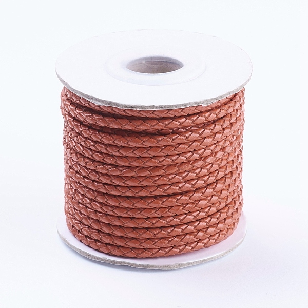 

PandaHall Round Braided Cowhide Cords, Chocolate, 3mm, about 10.93 yards(10m)/roll Cowhide Round Brown